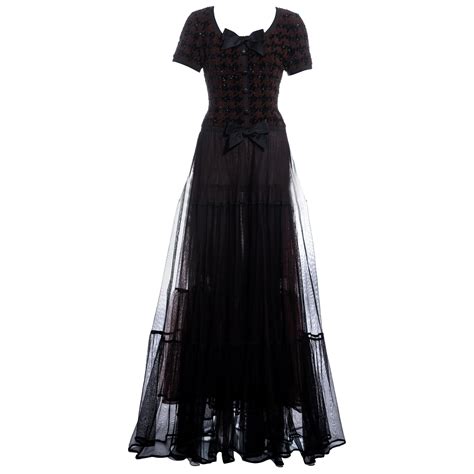 chanel vintage dresses for sale|vintage chanel evening gowns.